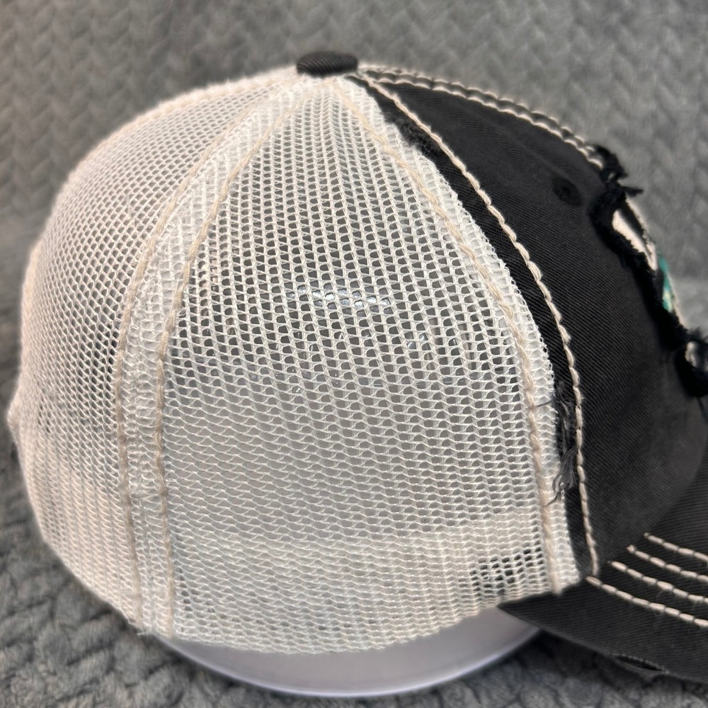 Lake Life Oars Womens Grey Unbranded Trucker Hat Distressed Mesh Back OSFM - Picture 6 of 10